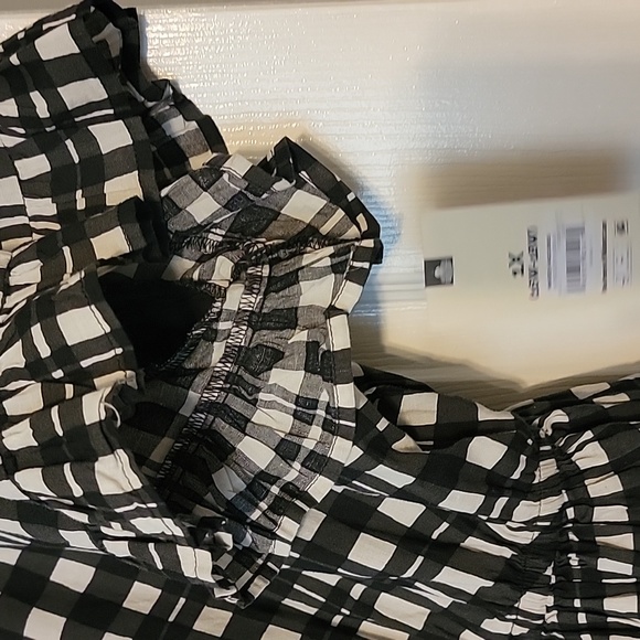 Terra and sky plus size 16w-18w black and white checked dress - Picture 4 of 6